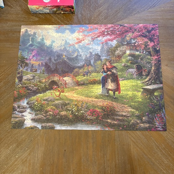 2019 MULAN Disneys Thomas Kinkade Blossoms of Love 750 Pcs Ceaco Jigsaw Puzzle - Picture 10 of 10